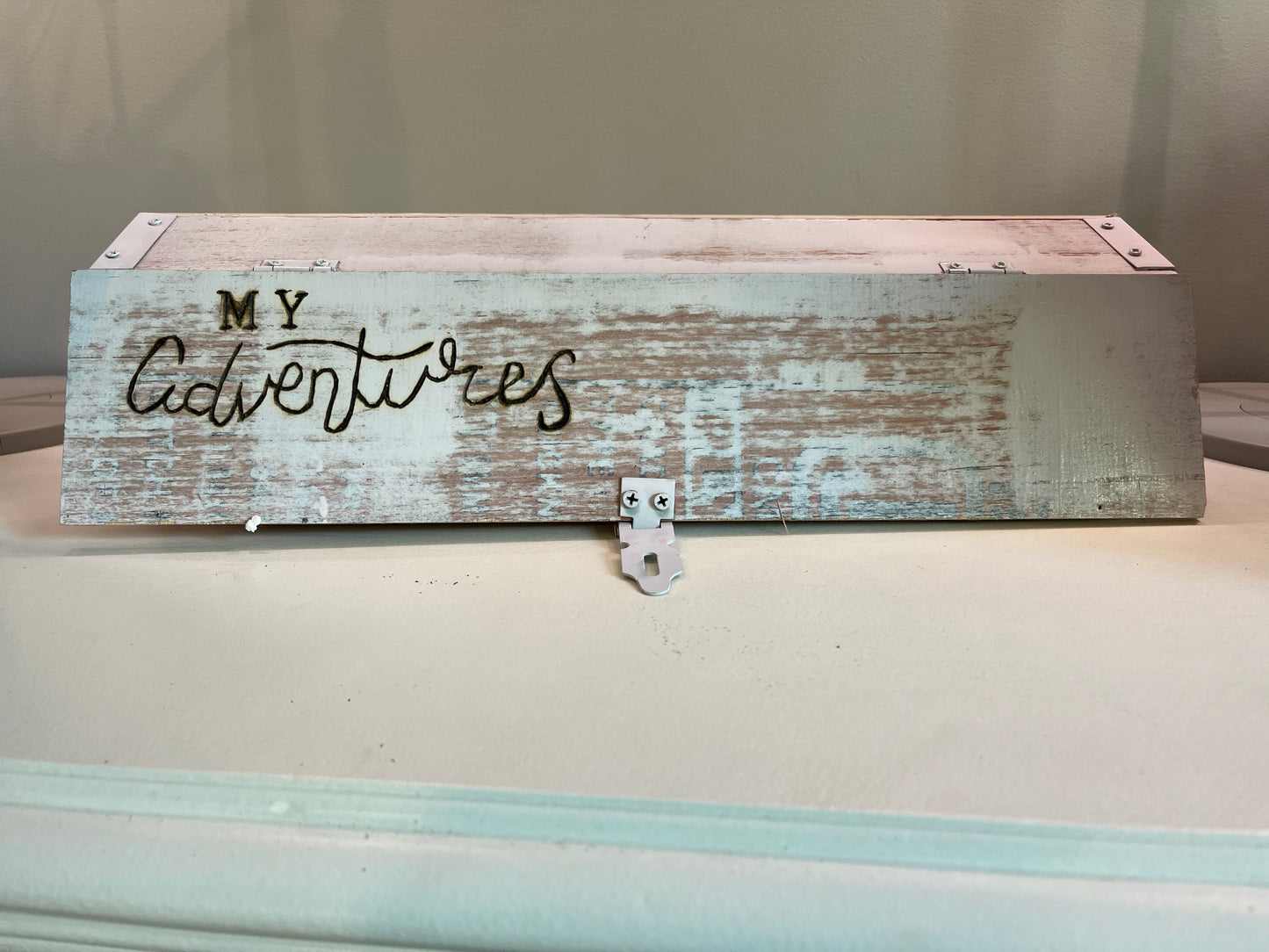 “My Adventures” long wood box