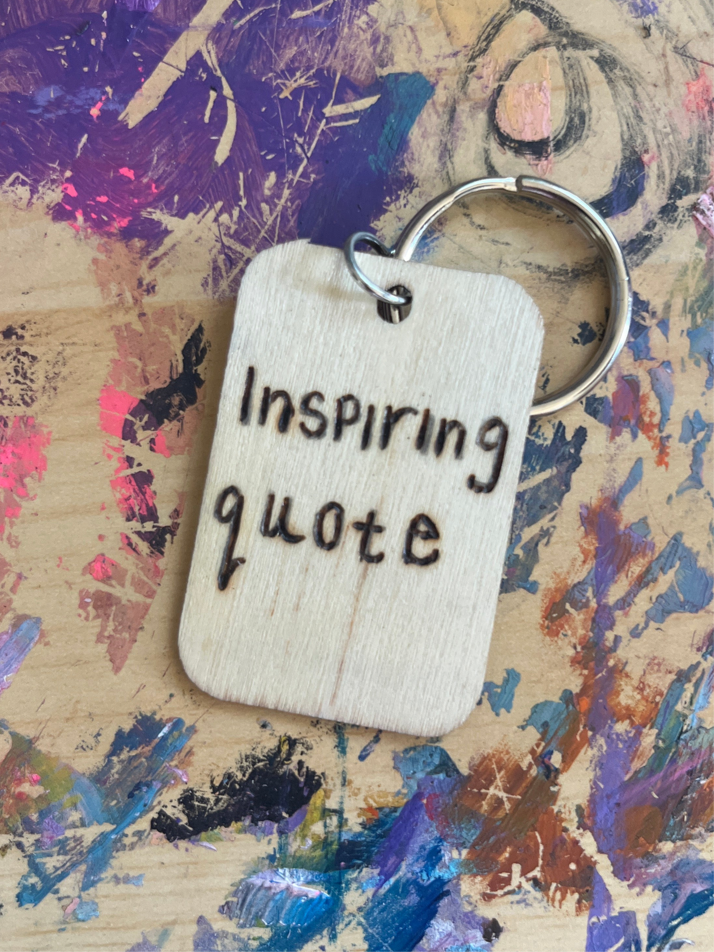 “Inspiring Quote” Keychain