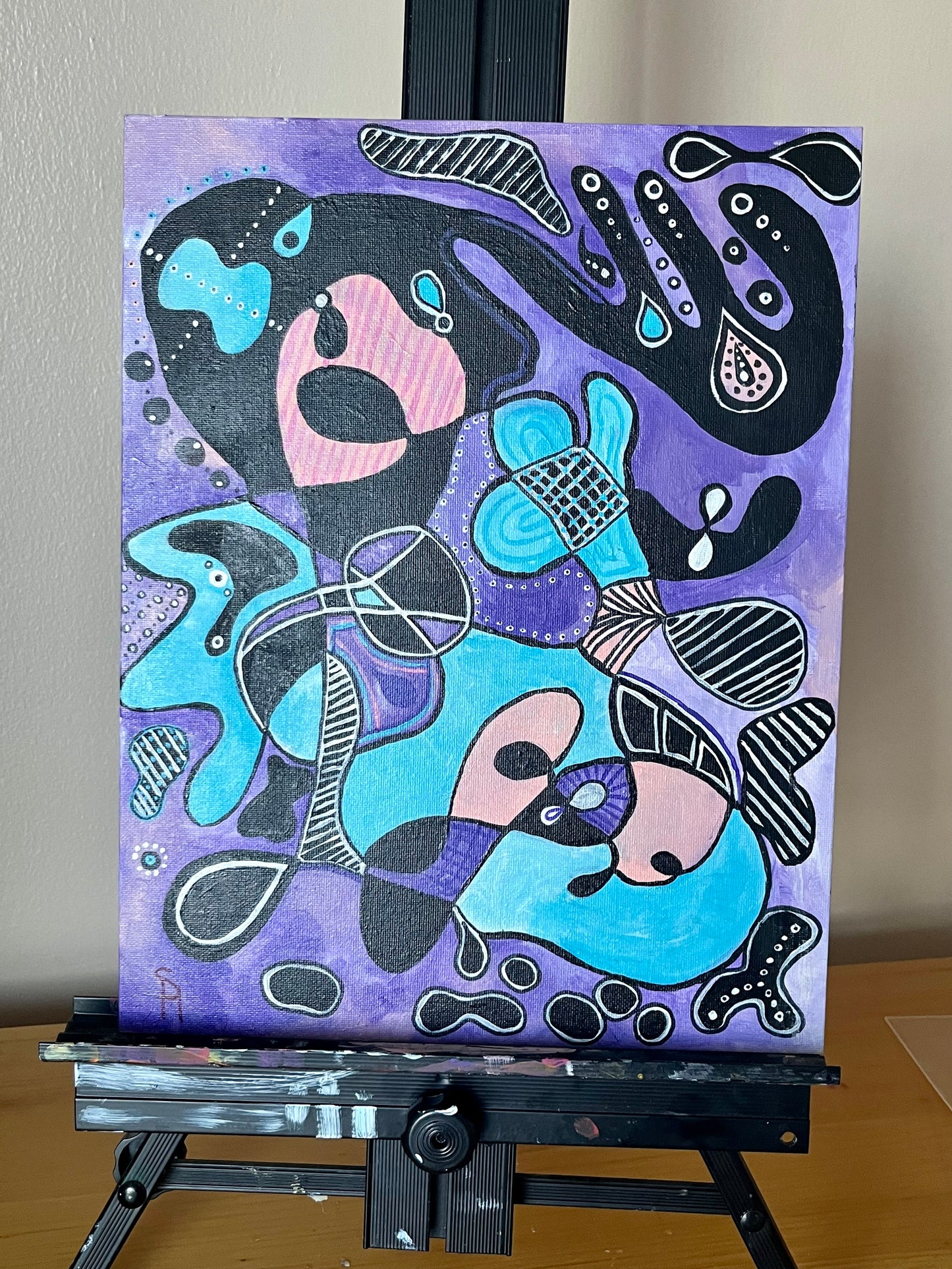 Purple Abstract Small Painting