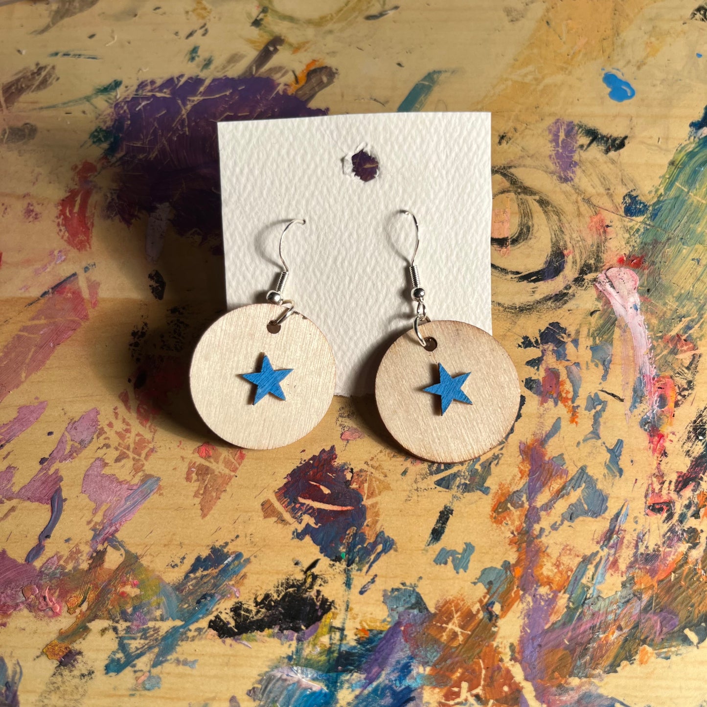 Blue Star small earring