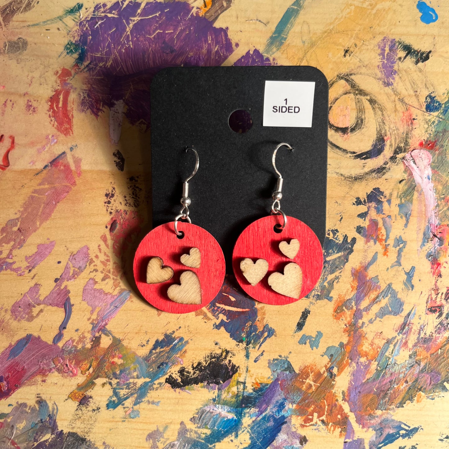 Three Hearts Small Earring