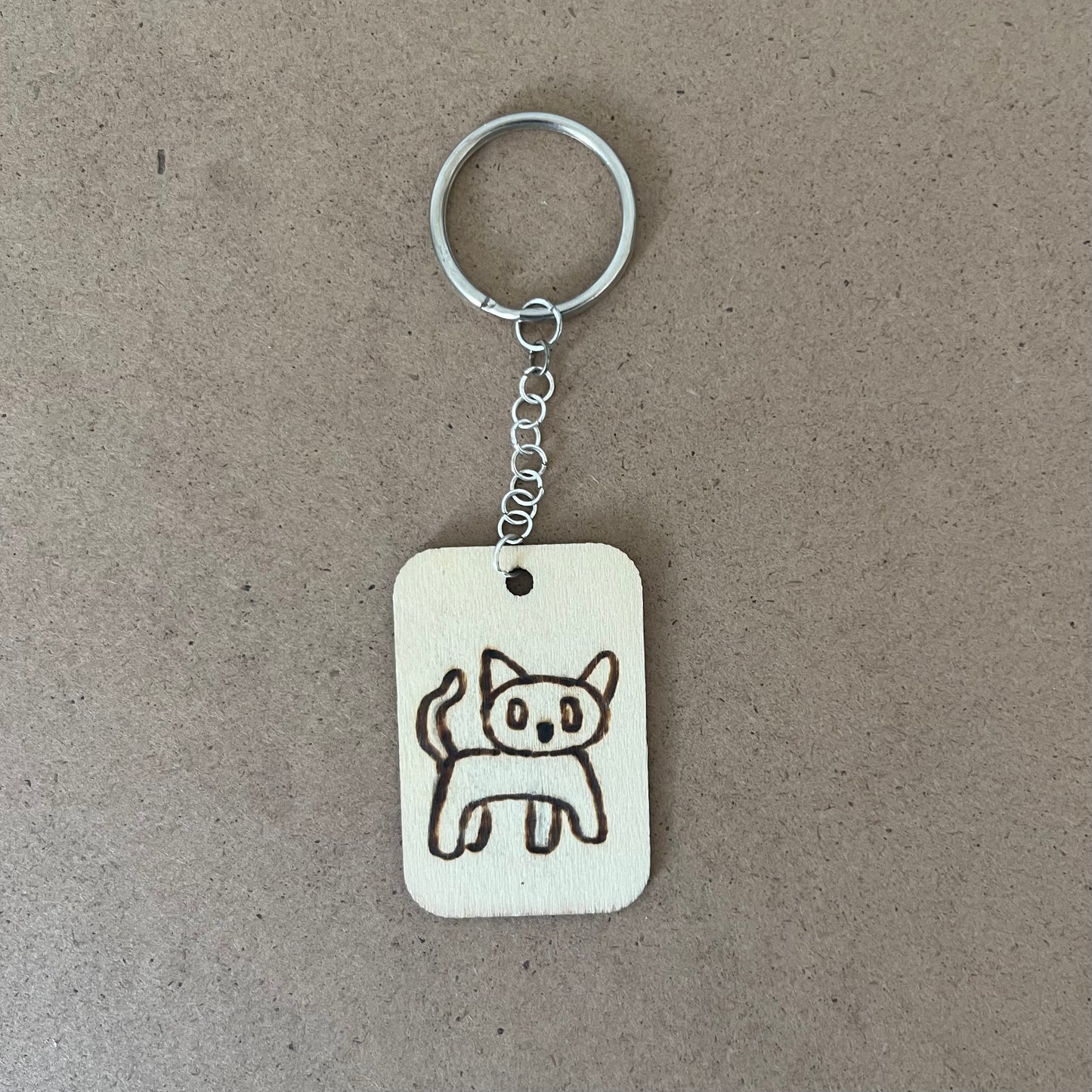 Silly Cat Keychain