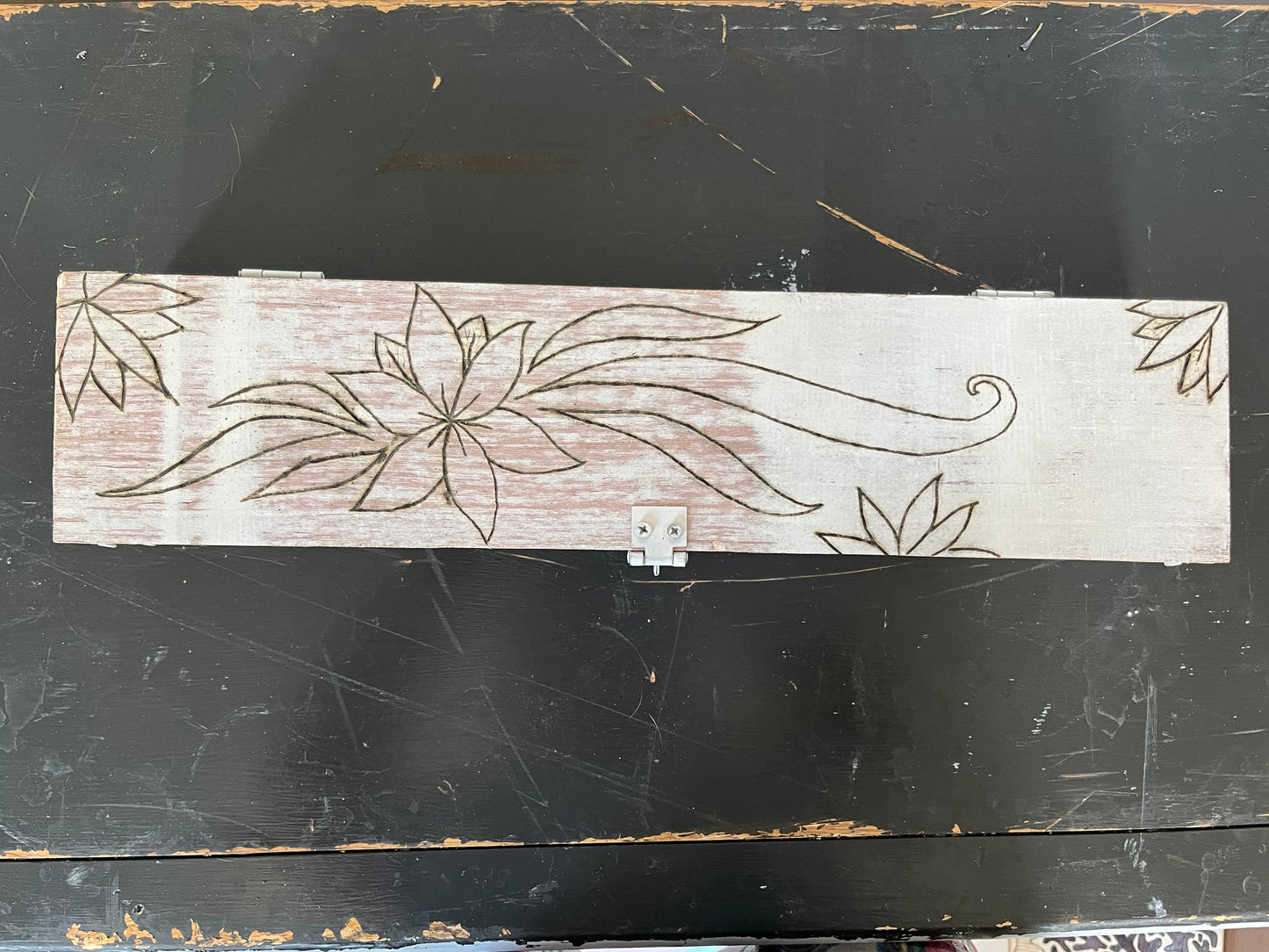Flower Long Wood Box