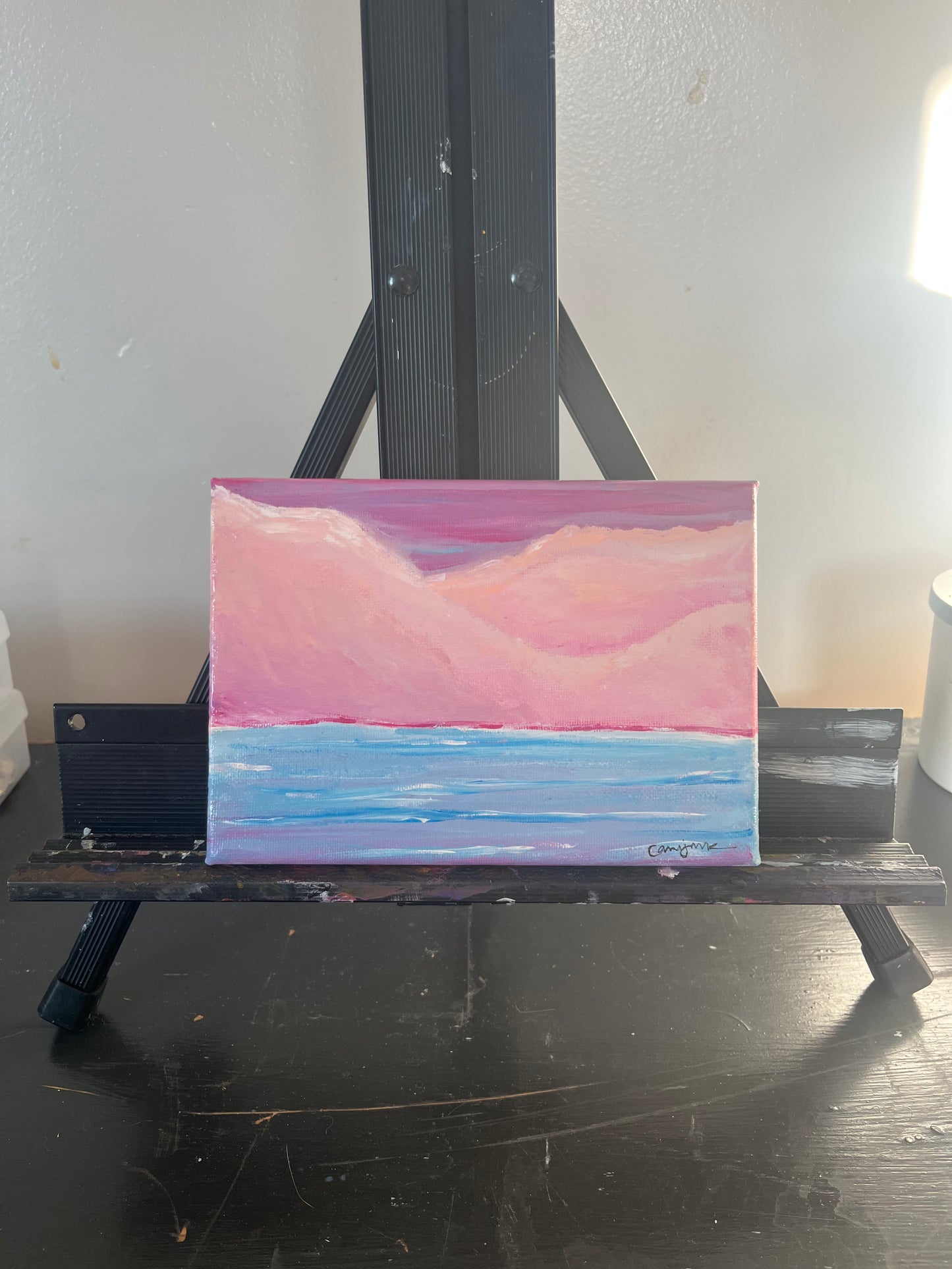 Cotton Candy Beach Small Painting