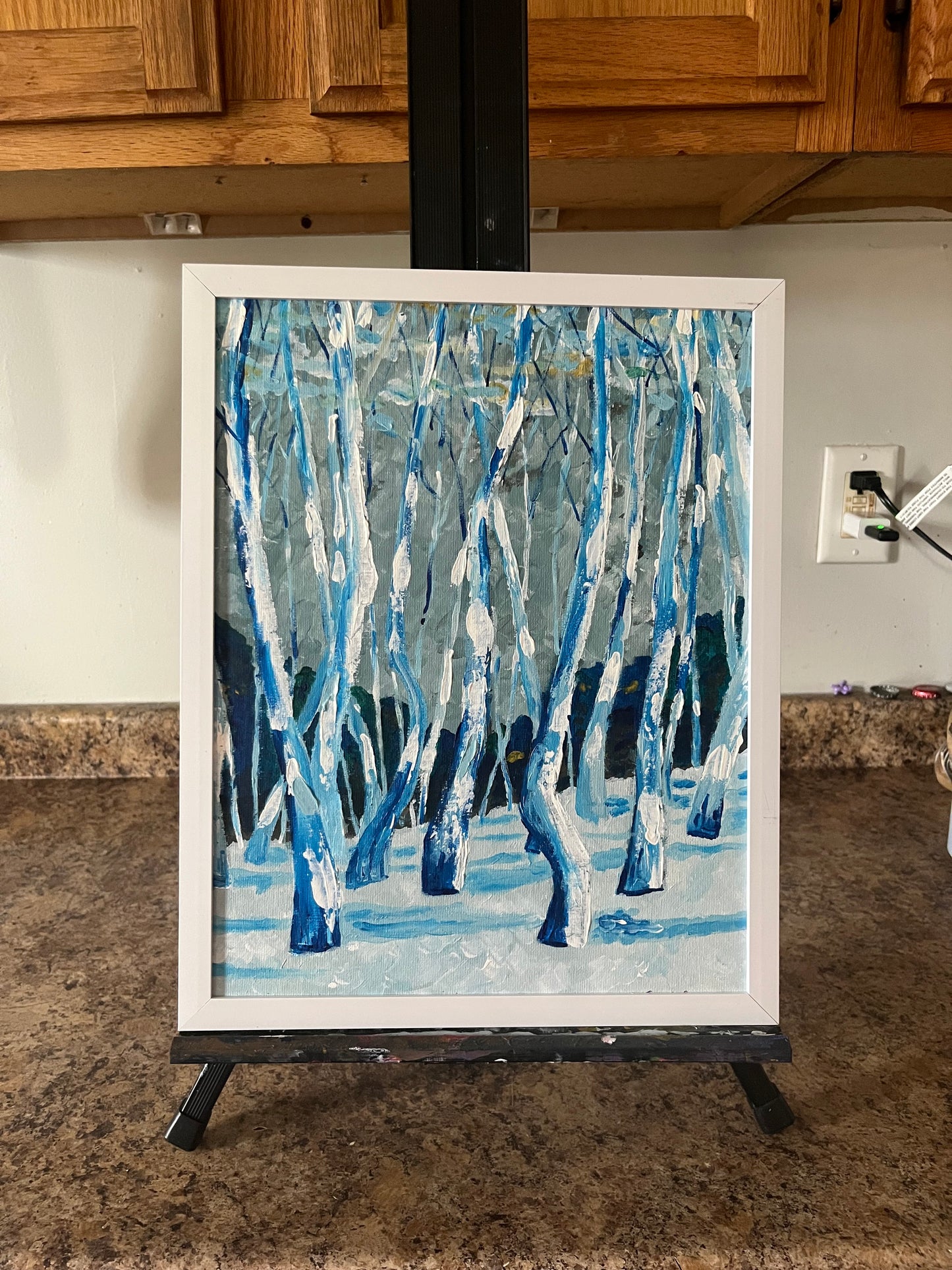 Winter Forest Small Painting