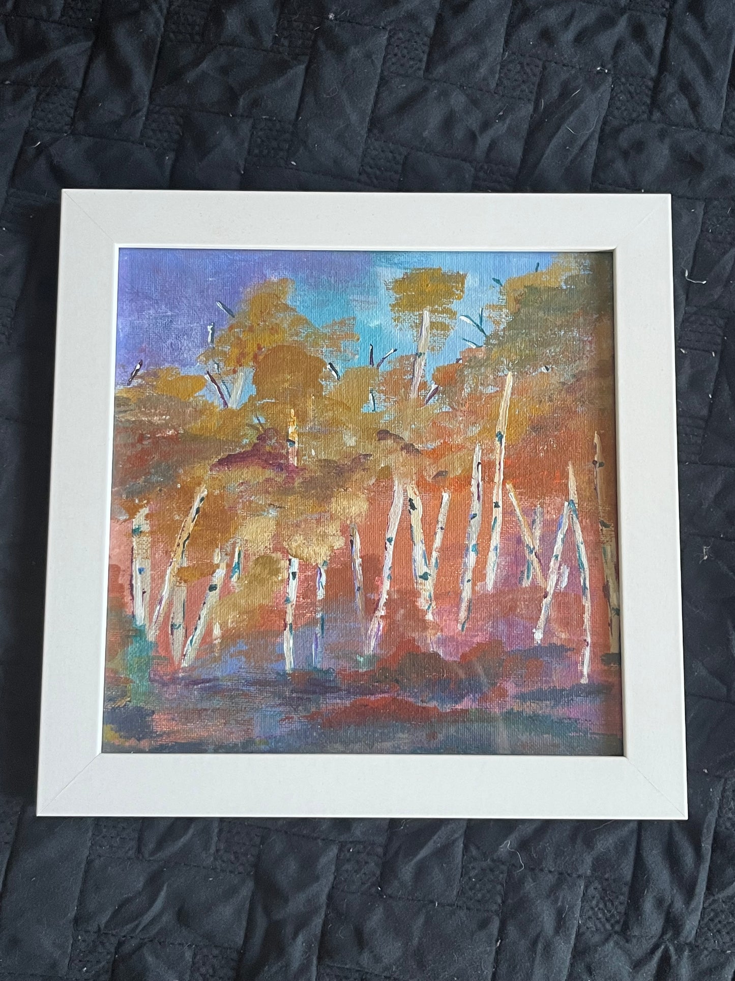 Small birch/aspen forest painting