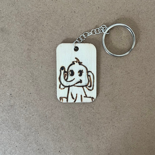 Silly elephant keychain