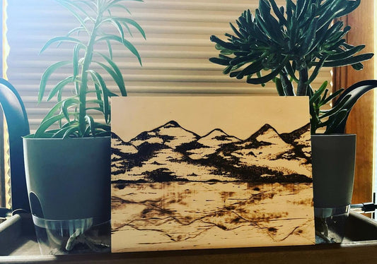 Wood Burnt Mountain Range